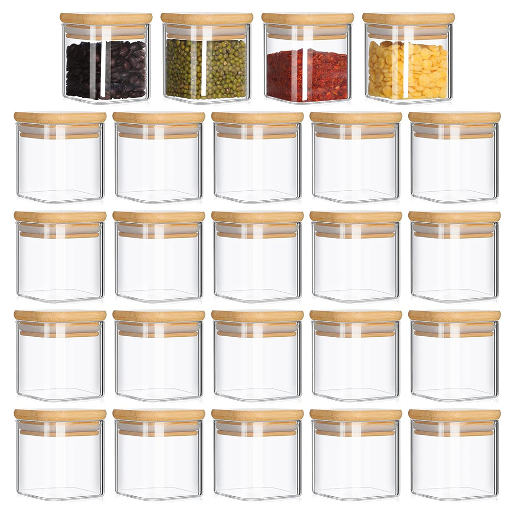 Food Storage Jar Labels - Minimalist Baharat Etiketleri, Kare Baharat Kavanozları,