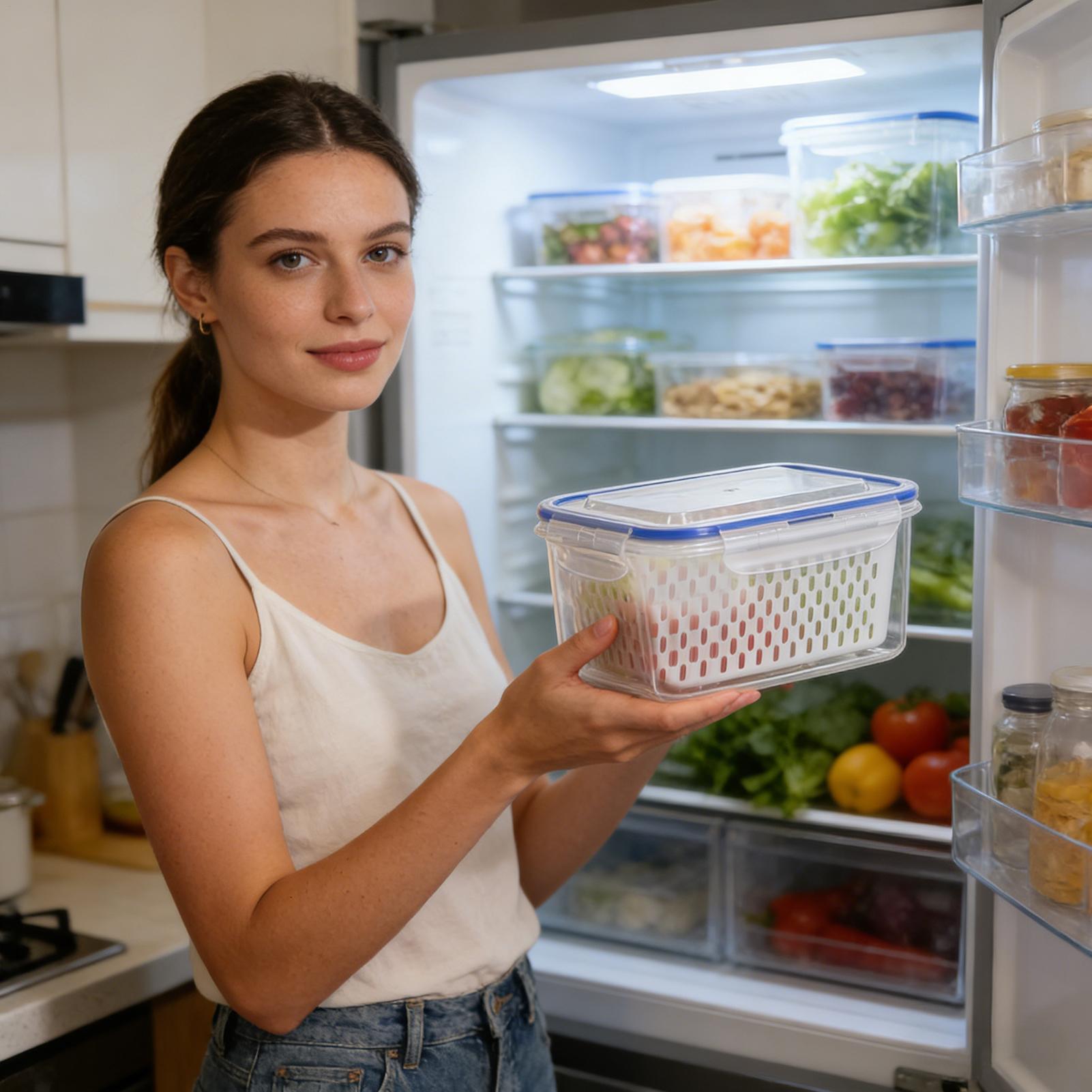 Food Storage For Refrigerator - 4'ü 1 Arada Gıda Saklama Kabı