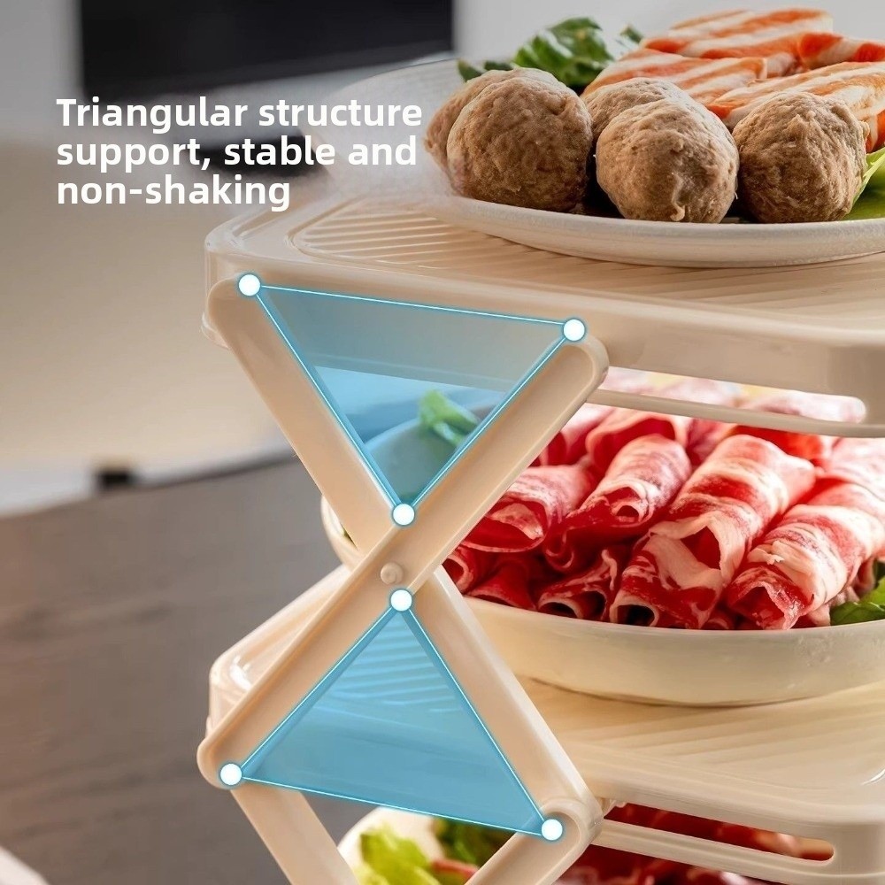 Food Storage And Preparation - 3/4 Katlı Hazırlık Tabağı Saklama Rafı