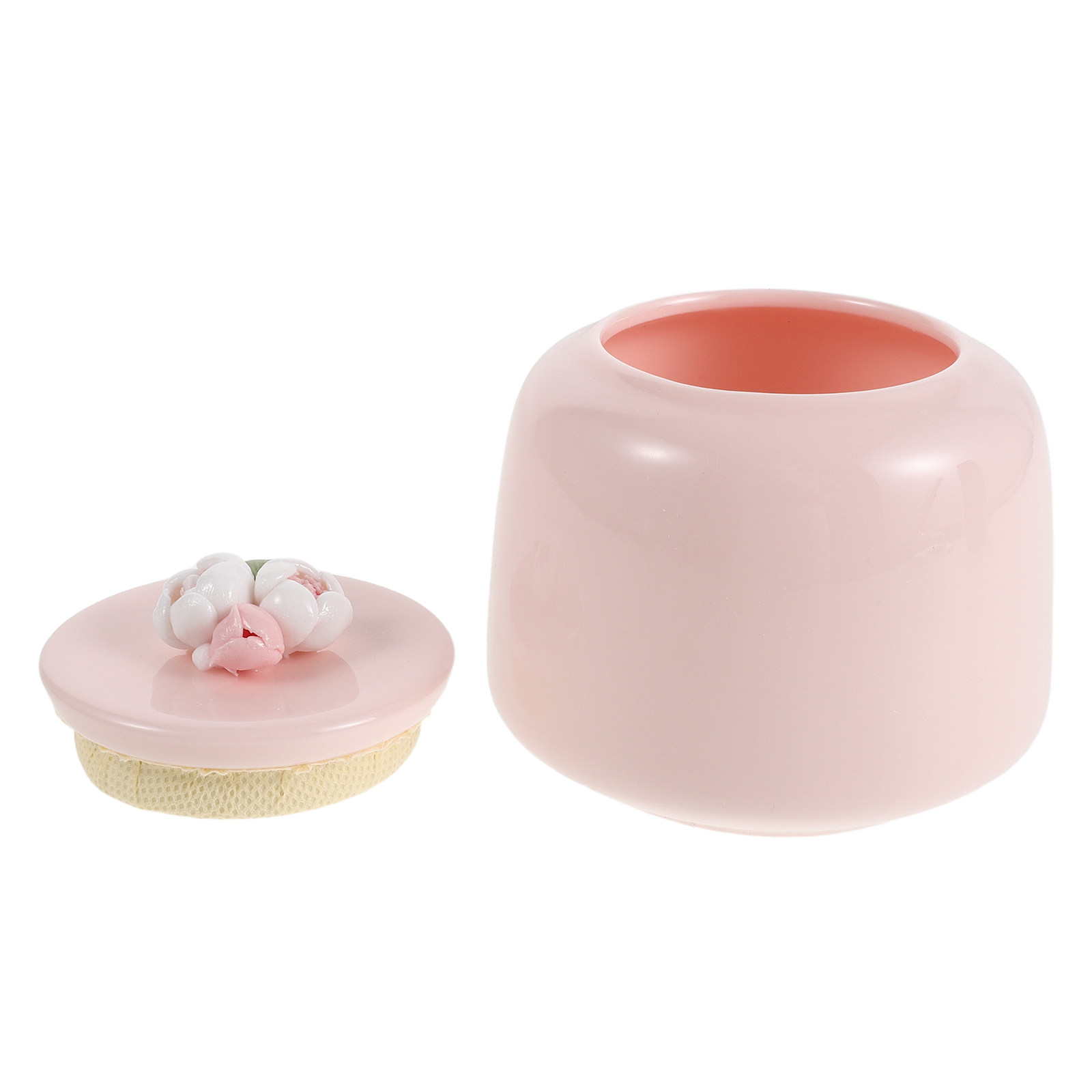 Food Storage Jars Airtight - Seramik Çay Kavanozu Pembe Porselen Gıda