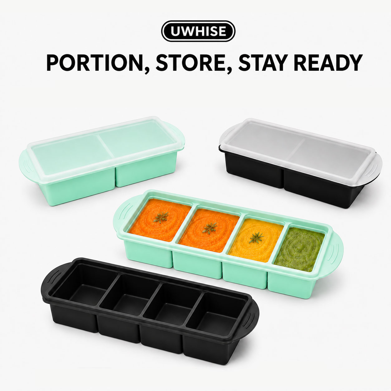 Xl Food Storage Containers With Lids - Uwhise Silikon Çorba Dondurma Tepsisi Bebek
