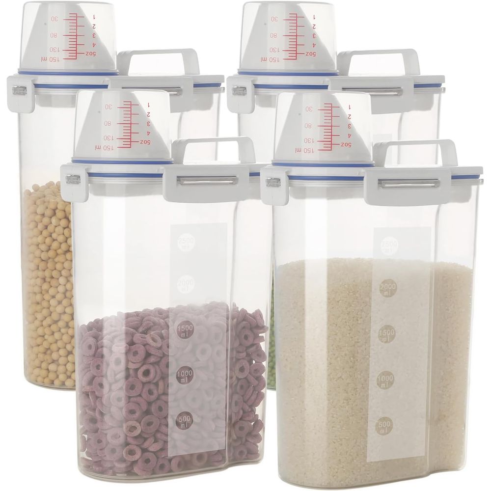 Food Storage Containers Set - 5.5 Lbs Pirinç Hava Geçirmez Kuru