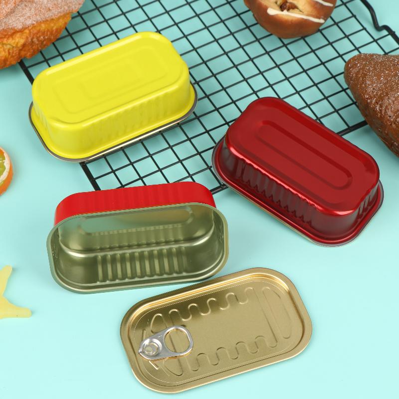 Food Storage Box - 2 adet dikdörtgen Mini mühürlü metal