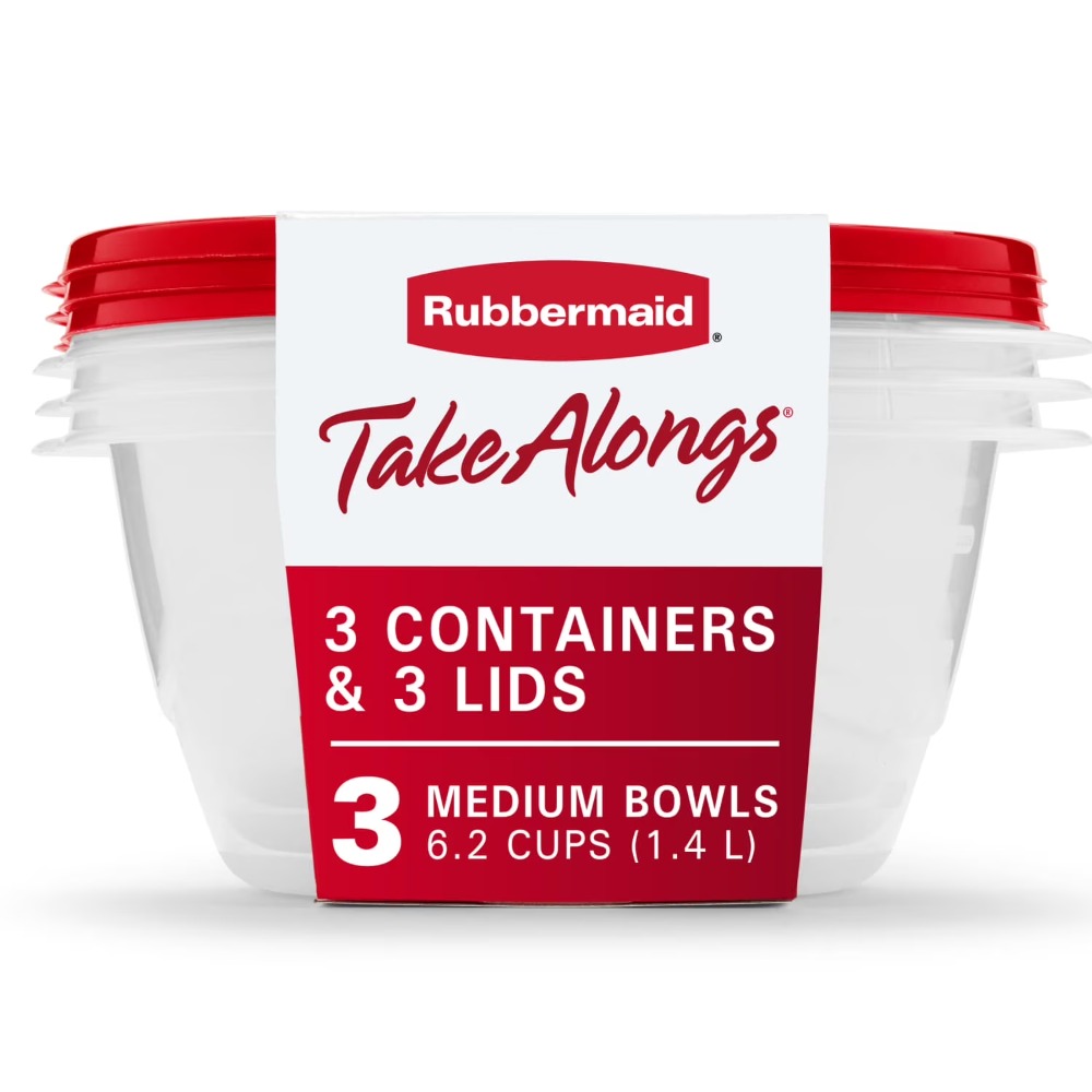 Food Storage Containers Set - Büyük Yuvarlak Gıda Saklama Kapları, Kapaklı,