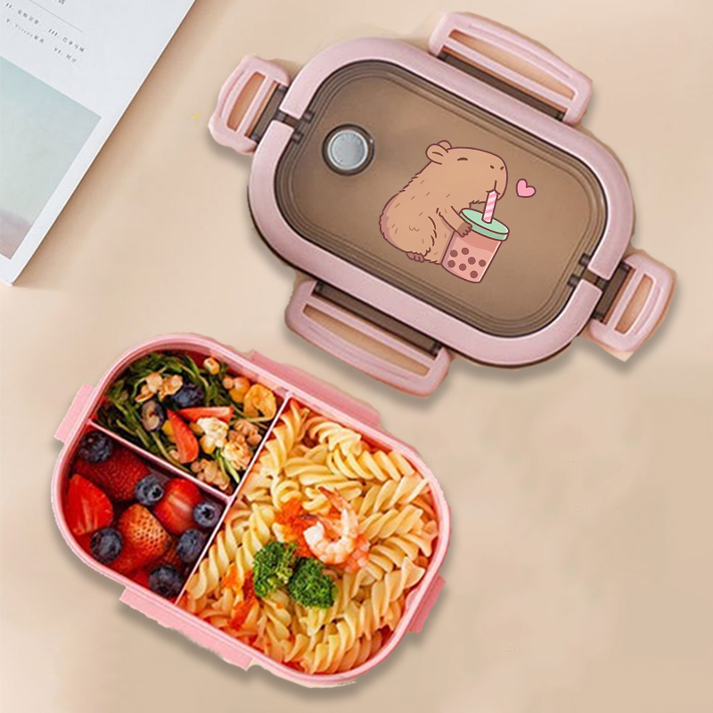 Food Storage Containers Set - Kapibara Bento Öğle Yemeği Kutusu Anime