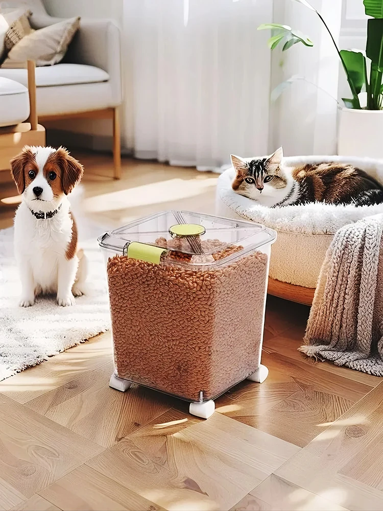 Dog Food Storage Xl - Büyük Kapasiteli Şeffaf Köpek ve Kedi