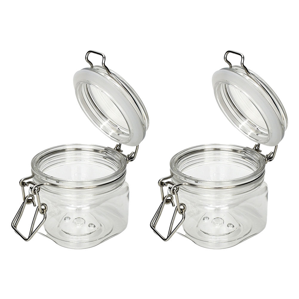 Food Storage Jars & Containers - 2 adet mühürlü saklama kavanozları şeffaf