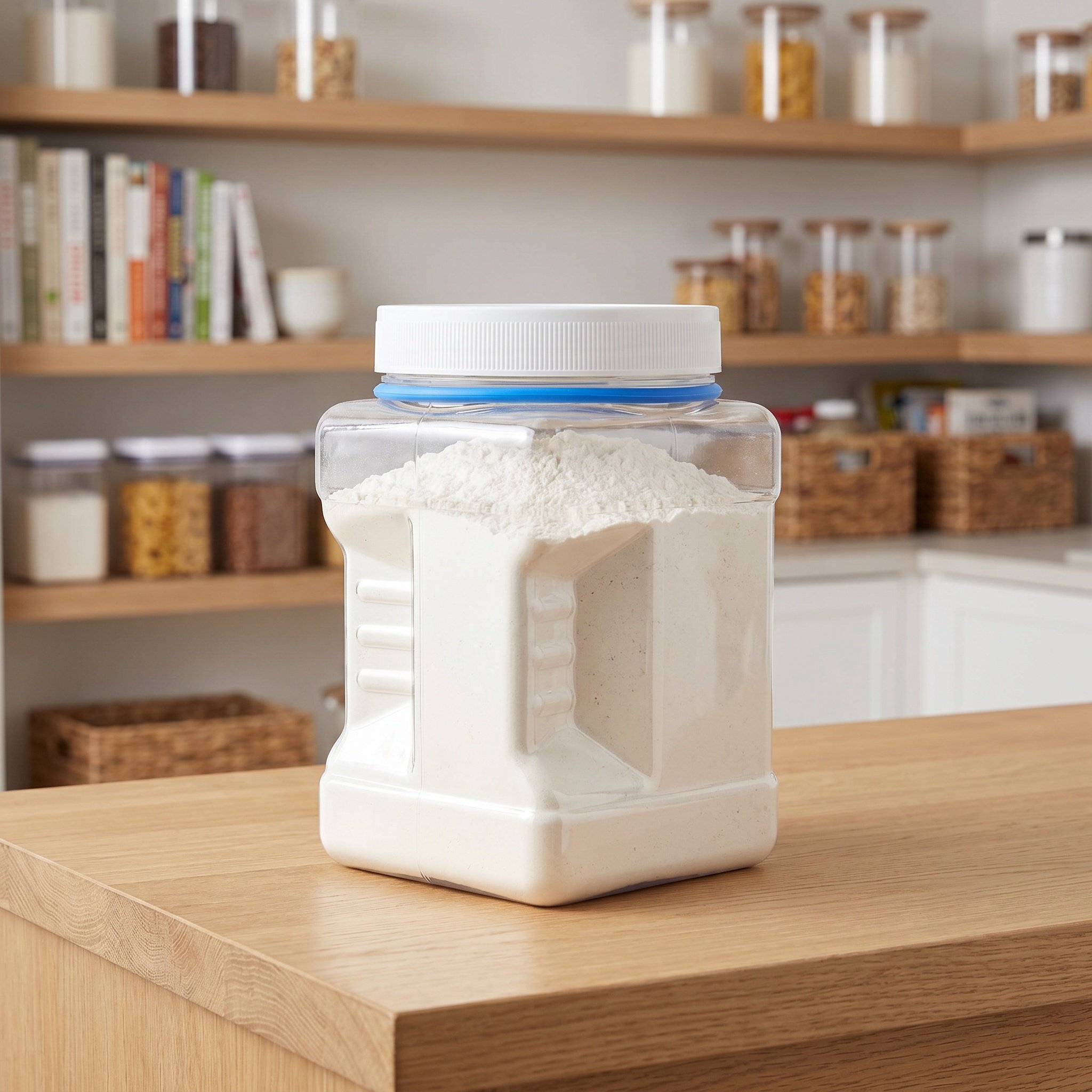 Food Storage Jars & Containers - 6 Adet Şeffaf Kare Hava Geçirmez