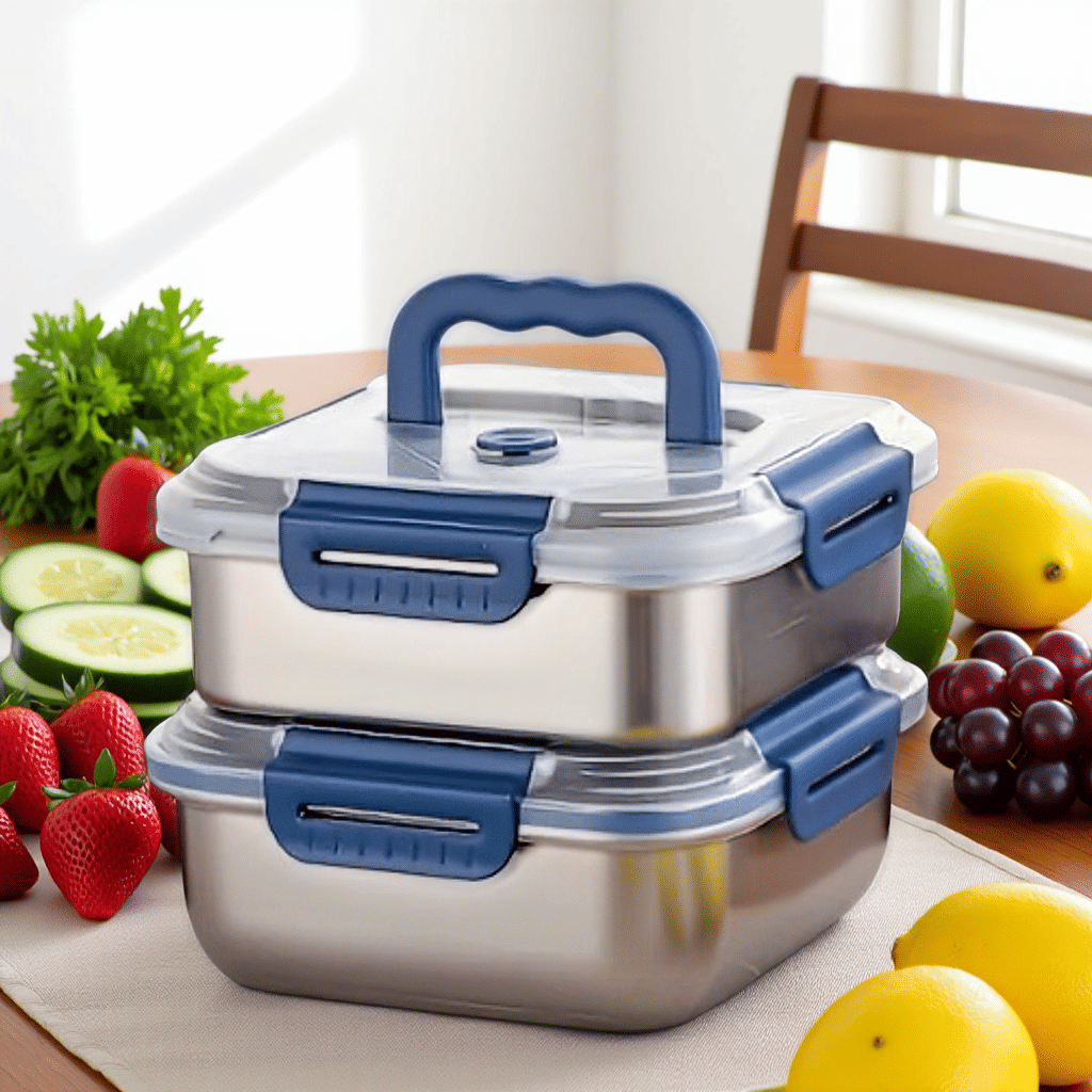 Xl Food Storage Containers With Lids - 2PCS Yakimoto Mavi Kapaklı Ekstra Büyük