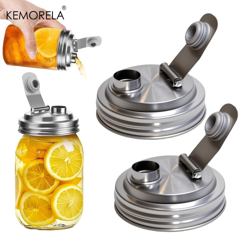 Food Storage Jars Airtight - 1/2 Paket Mason Kavanoz Paslanmaz Çelik