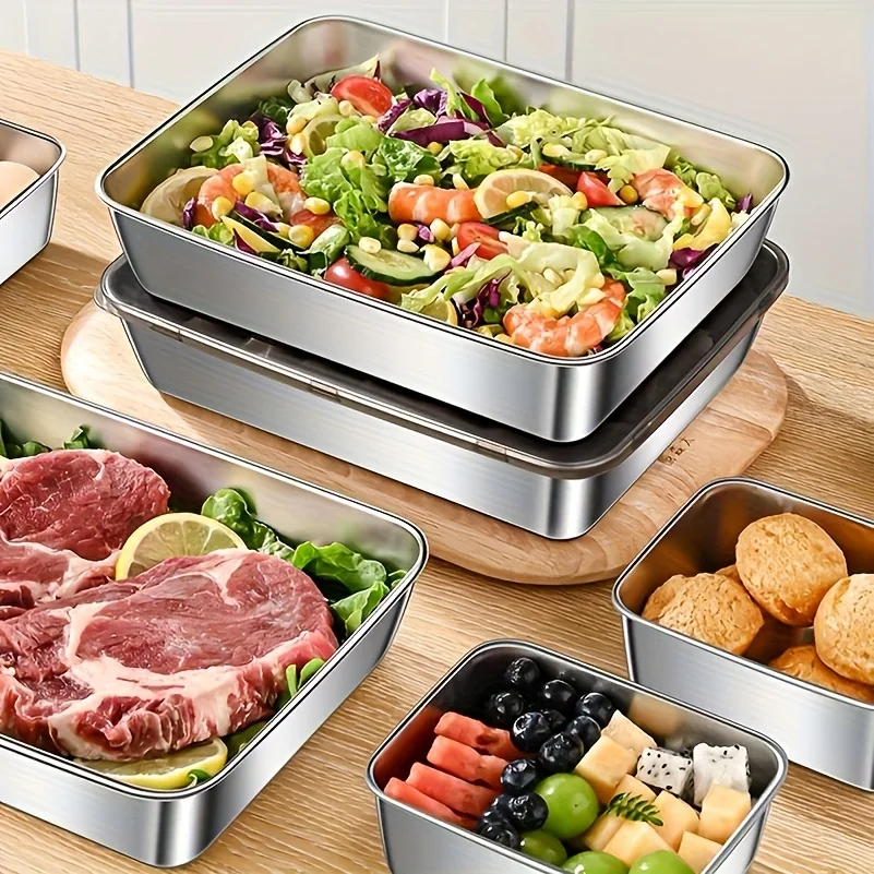 5'li Paslanmaz Çelik Gıda Sakl - Food Storage Home incelemesi ve fiyatı