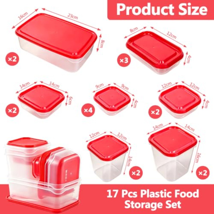 17 Parça Plastik Gıda Saklama  - Food Storage Containers Set incelemesi ve fiyatı