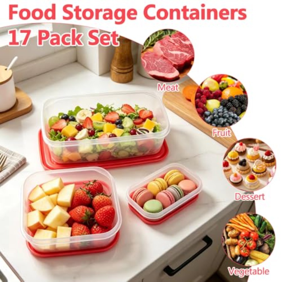17 Parça Plastik Gıda Saklama  - Food Storage Containers Set incelemesi ve fiyatı