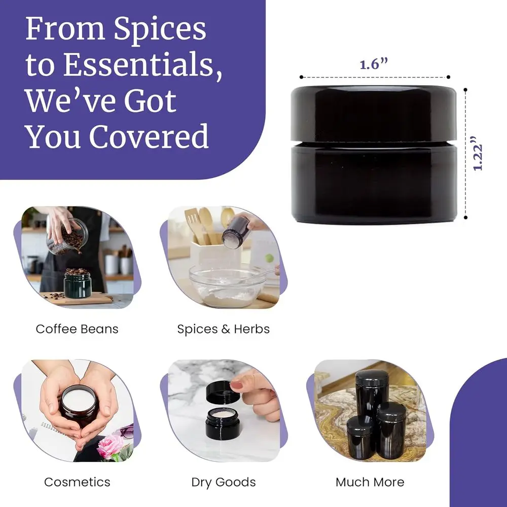 15 ml Siyah Cam Hava Geçirmez  - Food Storage Long Term incelemesi ve fiyatı