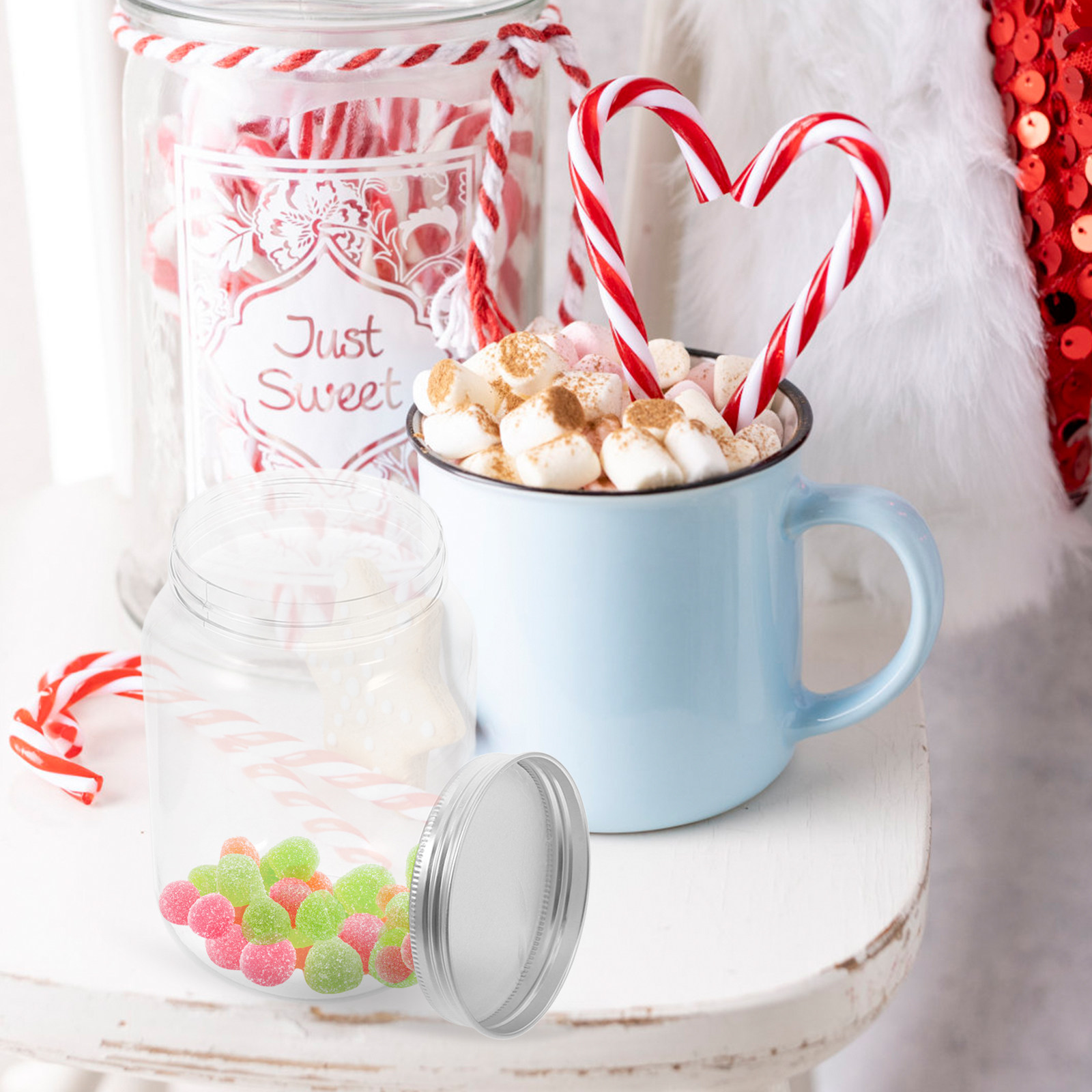 4 adet şeffaf plastik kavanozl - Food Storage Jars & Containers incelemesi ve fiyatı