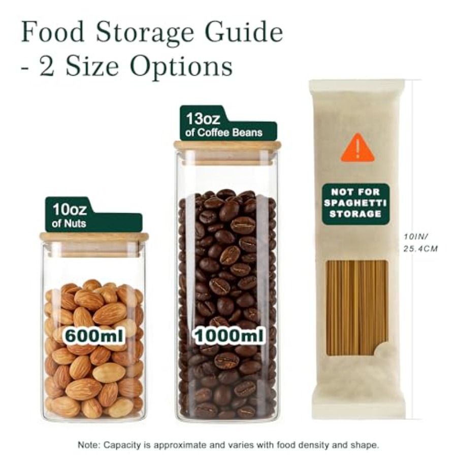 12'li Paket Kare Cam Saklama K - Food Storage Jars & Containers incelemesi ve fiyatı
