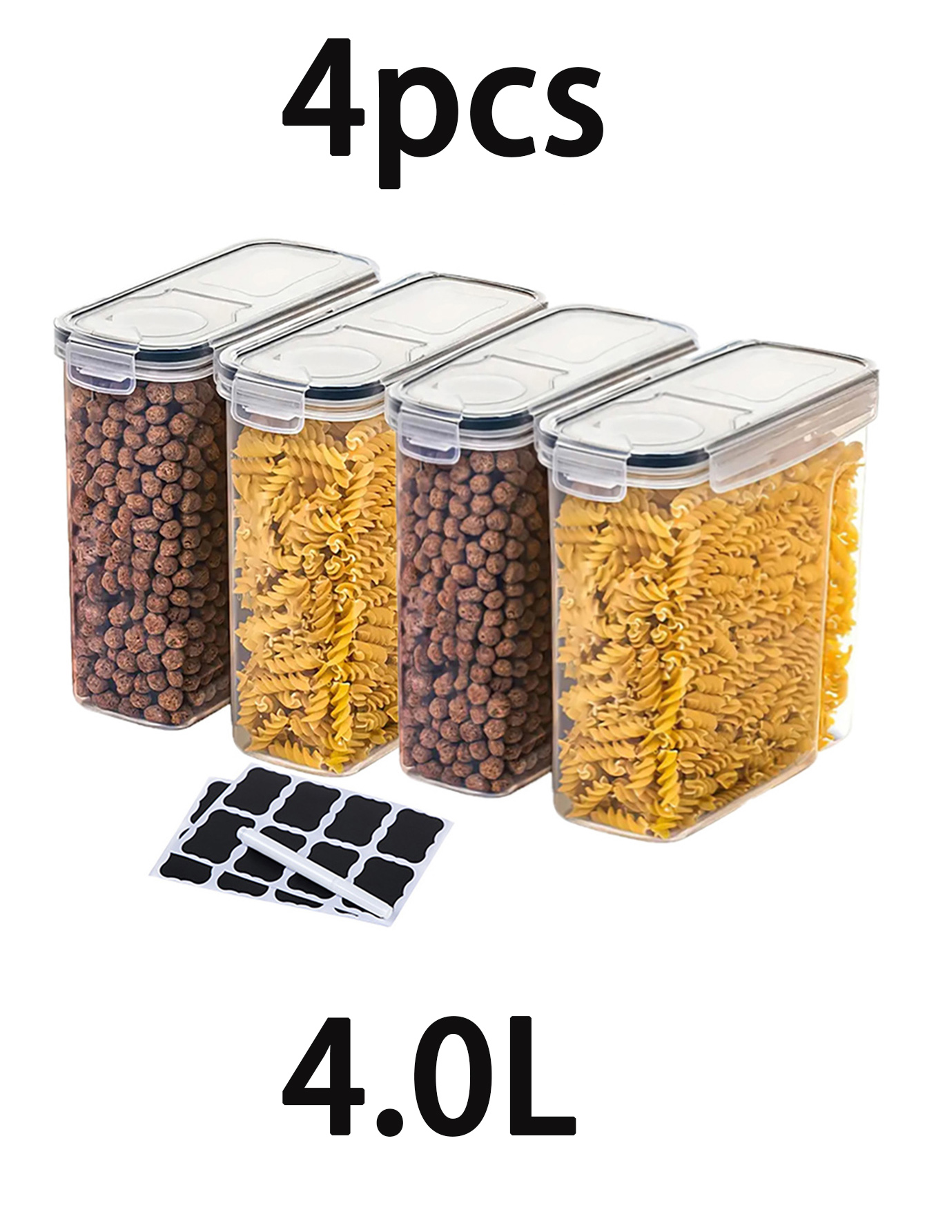 4pcs4l Büyük Kapaklı Gıda Sakl - Xl Food Storage Containers With Lids incelemesi ve fiyatı