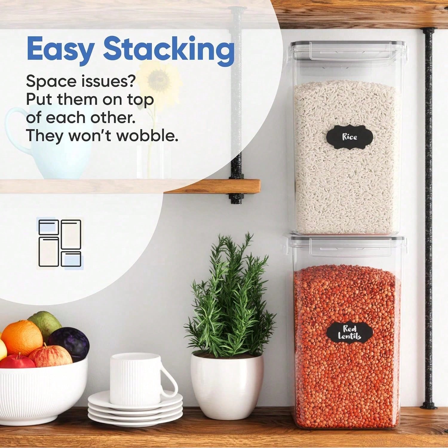 Ekstra Büyük Un ve Şeker Sakla - Food Storage Containers Set incelemesi ve fiyatı