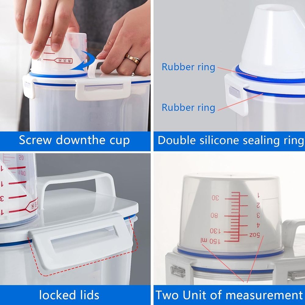 5.5 Lbs Pirinç Hava Geçirmez K - Food Storage Containers Set incelemesi ve fiyatı