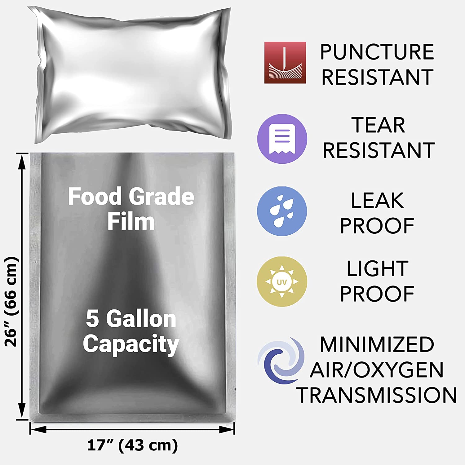 10 Paket 5 Galon Mylar Çanta G - Food Storage Long Term incelemesi ve fiyatı