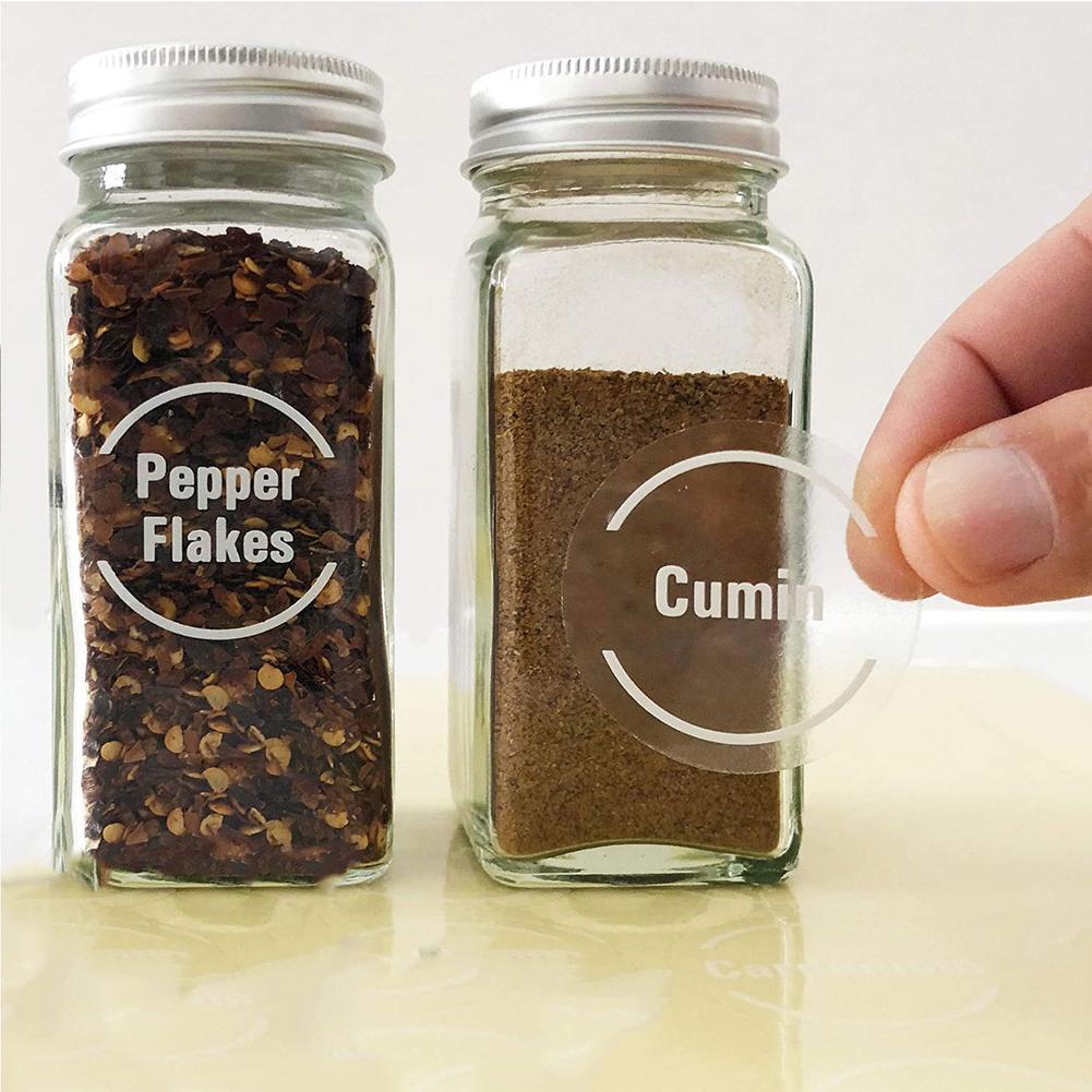 144 adet/takım şeffaf baharat  - Food Storage Jar Labels incelemesi ve fiyatı