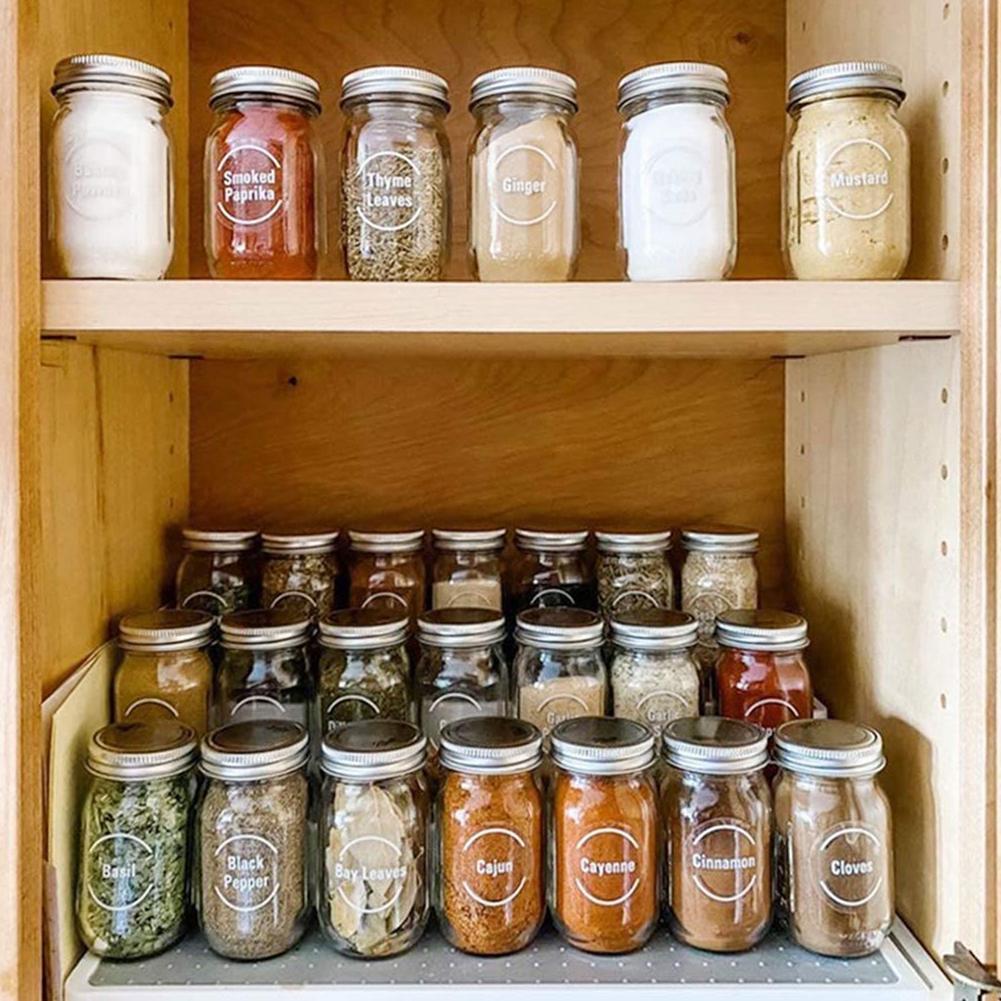 144 adet/takım şeffaf baharat  - Food Storage Jar Labels incelemesi ve fiyatı