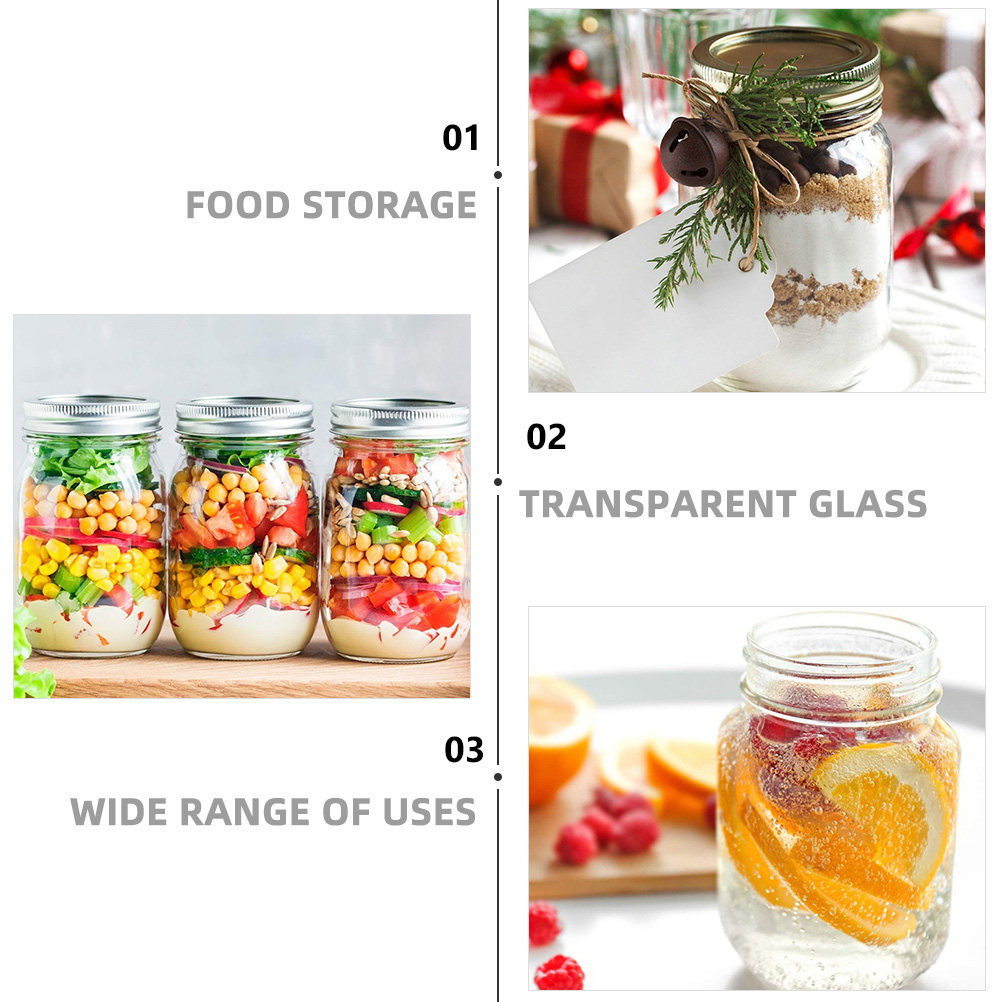 6 adet şeffaf yuvarlak cam kav - Food Storage Jars & Containers incelemesi ve fiyatı