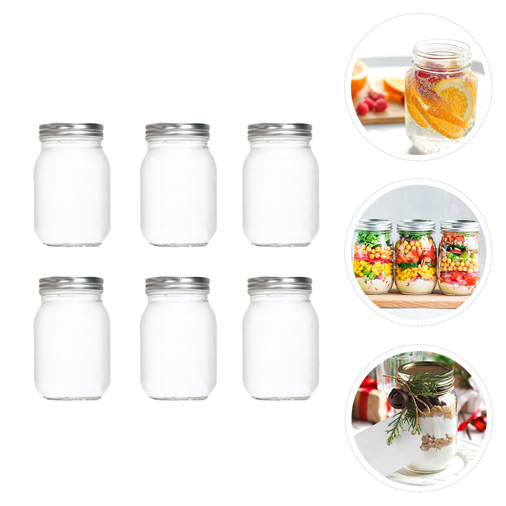 6 adet şeffaf yuvarlak cam kav - Food Storage Jars & Containers incelemesi ve fiyatı