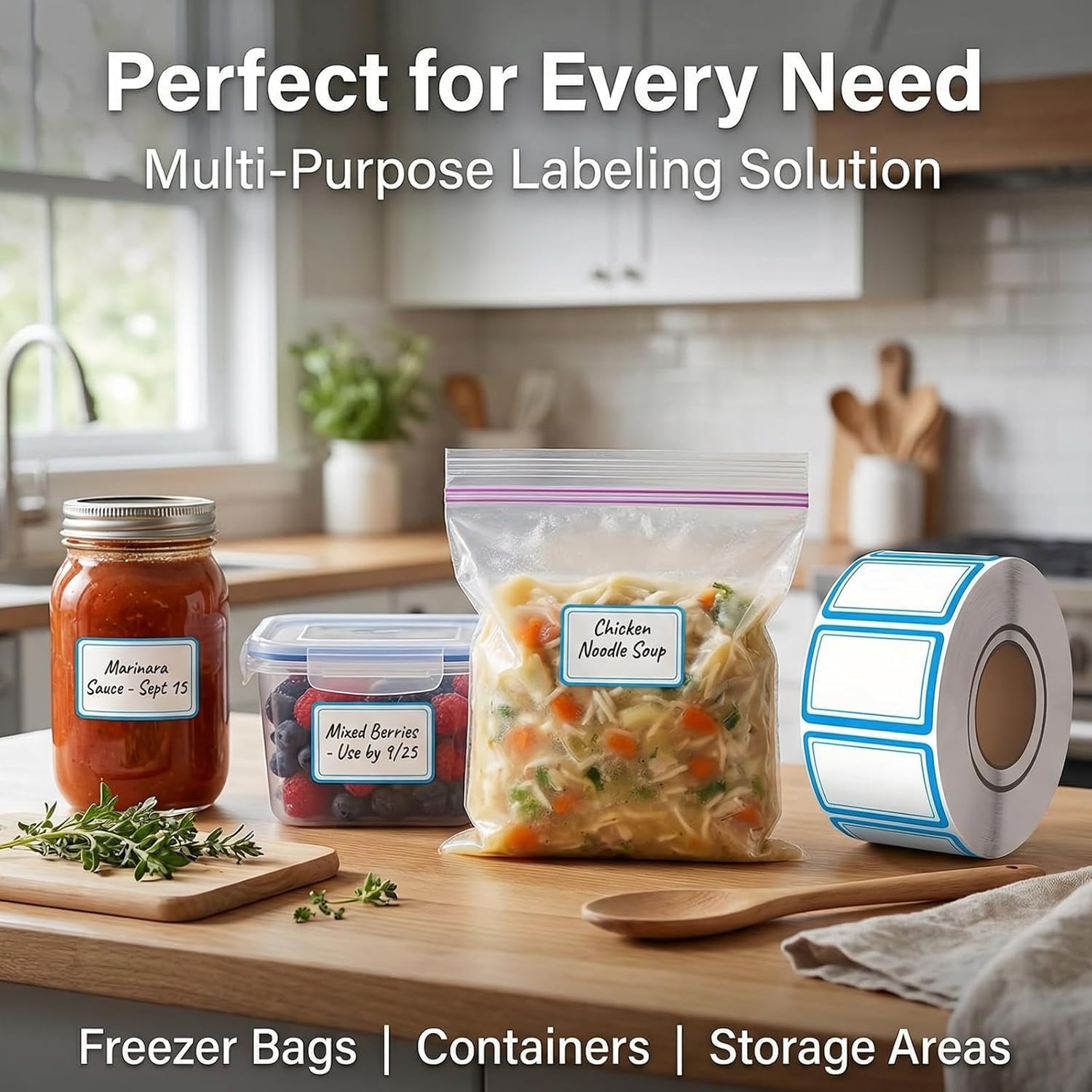 500 Adet 2 Satırlı Dondurucu E - Food Storage Jar Labels incelemesi ve fiyatı