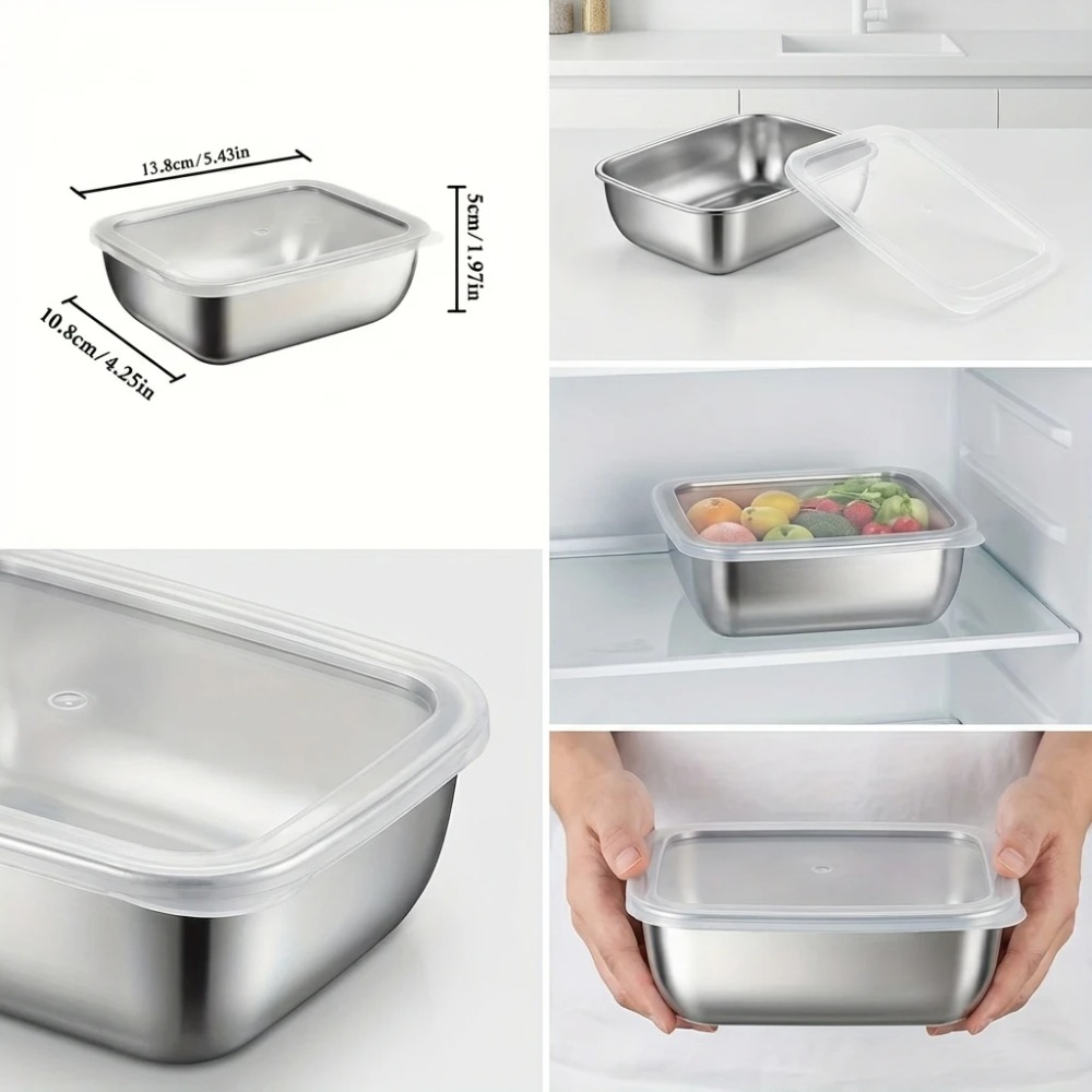 6 Adet Paslanmaz Çelik Gıda Sa - Food Storage Containers Set incelemesi ve fiyatı