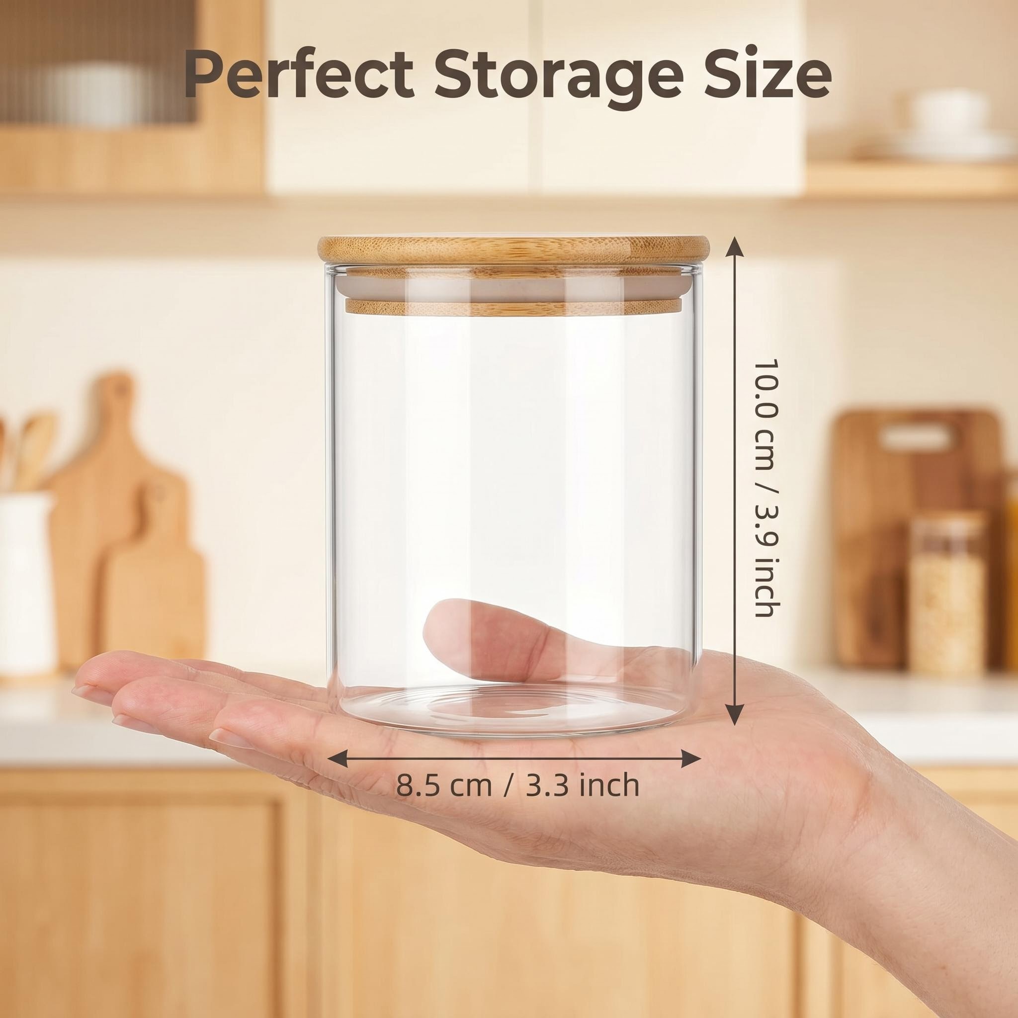 9 Parça Şeffaf Cam Saklama Kab - Food Storage Jar Labels incelemesi ve fiyatı