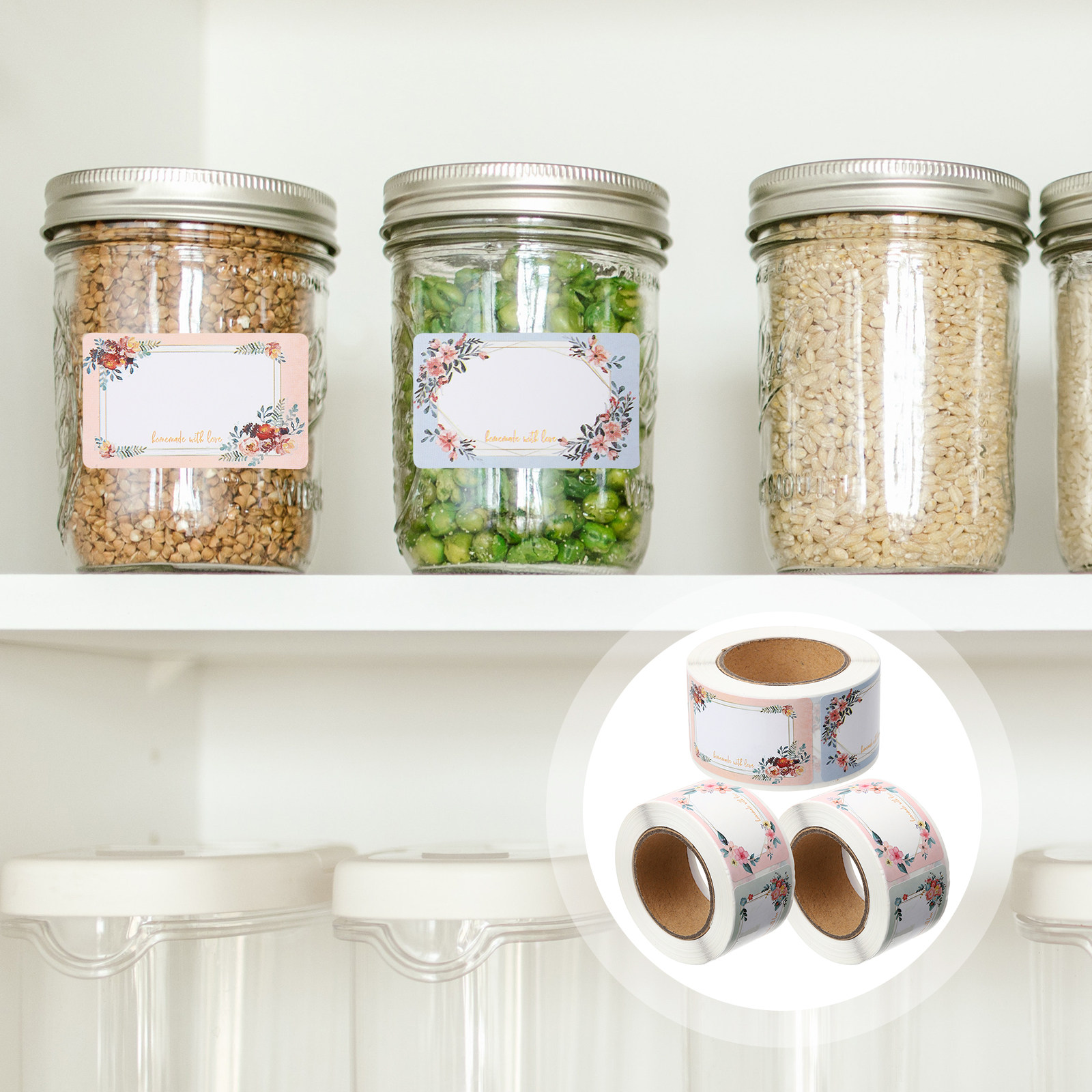 3 Rulo Boş Etiket, Kavanozlar  - Food Storage Jar Labels incelemesi ve fiyatı