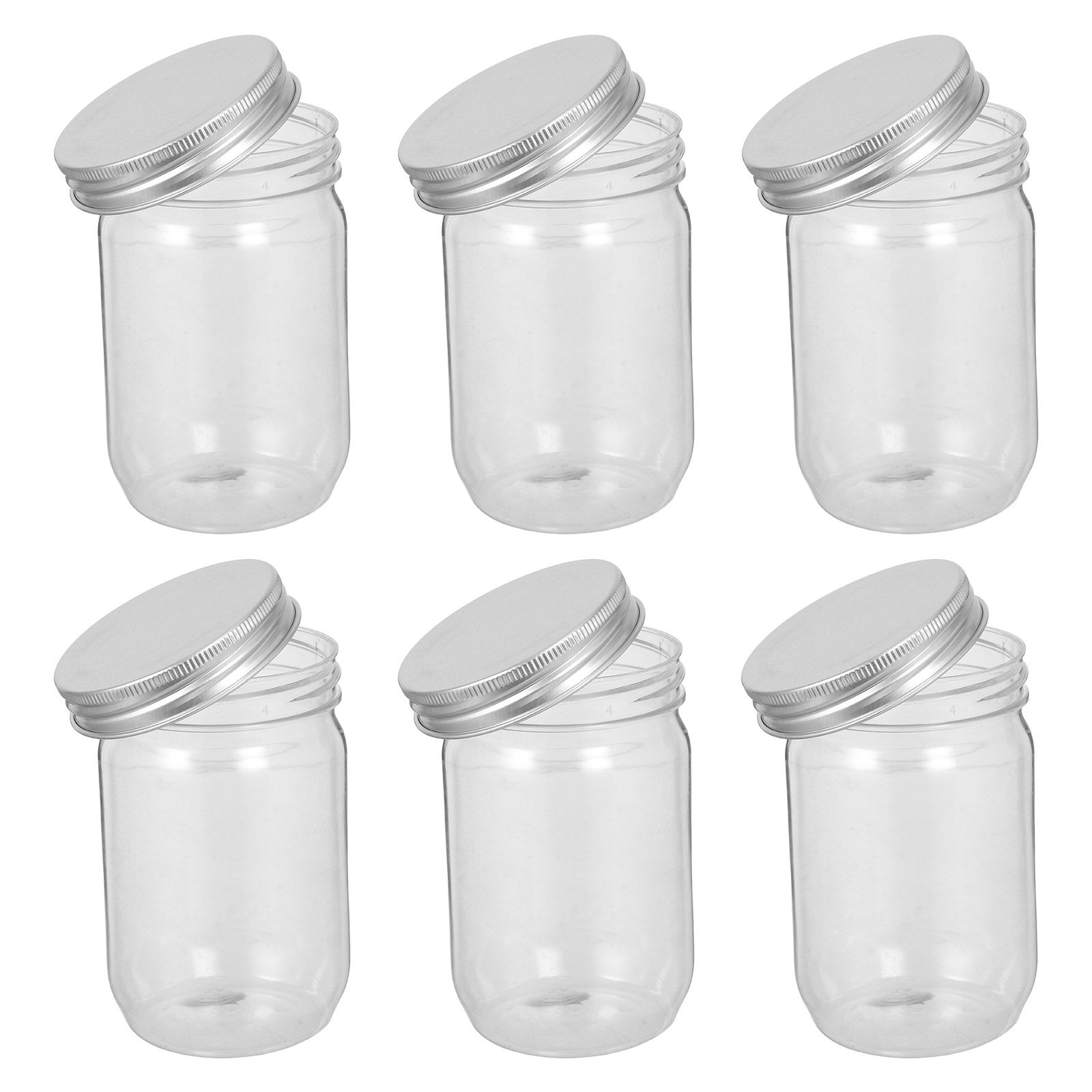 6 adet şeffaf plastik Mason ka - Food Storage Jars & Containers incelemesi ve fiyatı