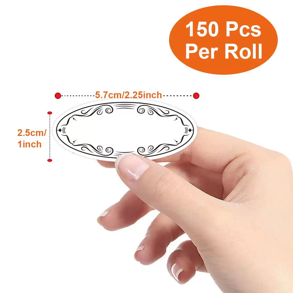 150 Adet Oval Konserve Etiketl - Food Storage Jar Labels incelemesi ve fiyatı