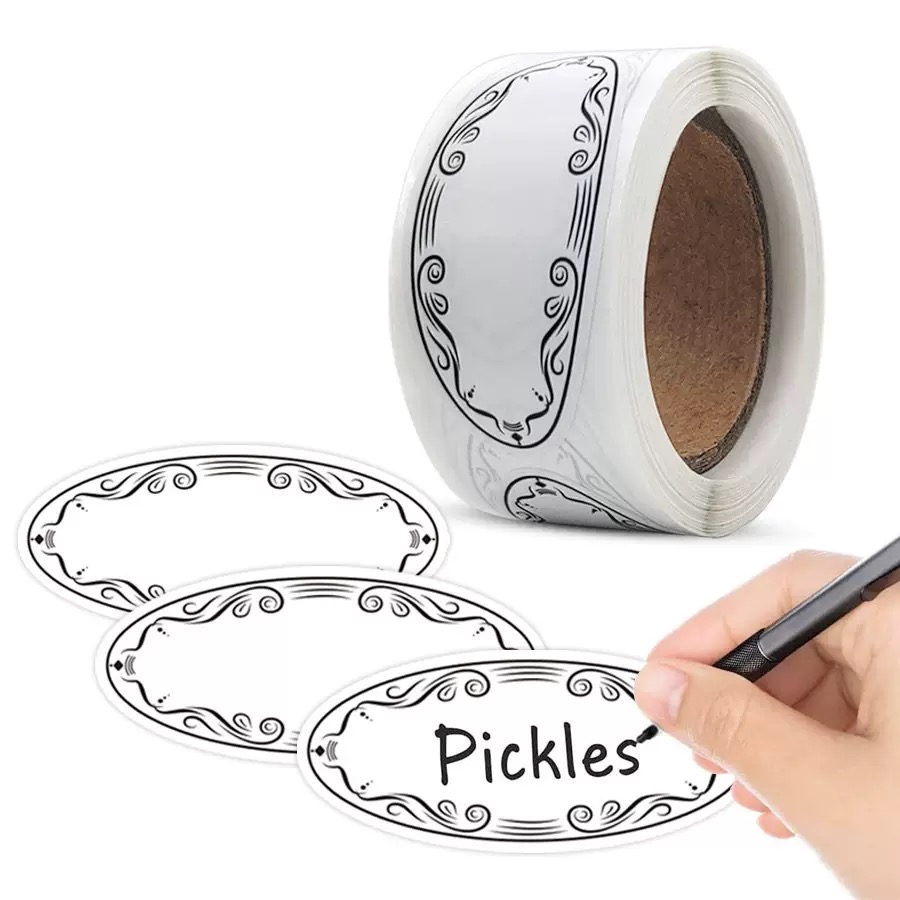 150 Adet Oval Konserve Etiketl - Food Storage Jar Labels incelemesi ve fiyatı